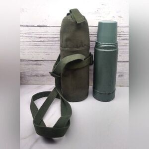 Stanley Vintage Green Tactical Military Thermos w/ Holster
